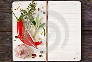 Recipe book.