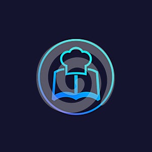 Recipe book icon, vector