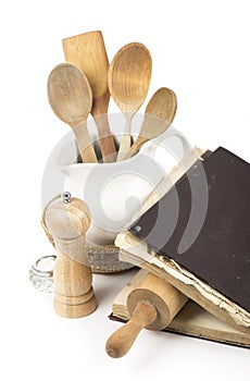 Recipe-book and rolling pin