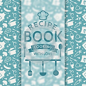 Recipe book. Vector card.