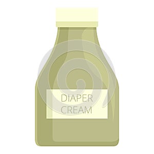 Recipe diaper cream icon cartoon vector. Small irritation