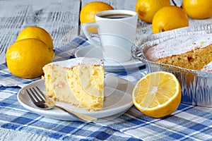 Recipe for lemon pie. Preparation of the cake with ingredients.