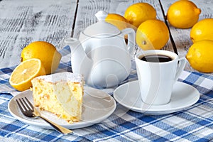 Recipe for lemon pie. Preparation of the cake with ingredients.