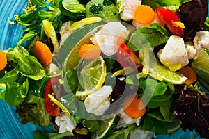 Recipe of salad with pickled codfish