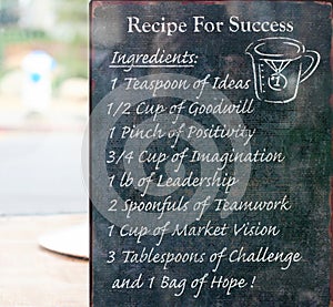 Recipe For Success photo