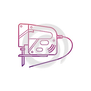 Reciprocating Saw icon in Nolan style. One of Home repair tool collection icon can be used for UI, UX