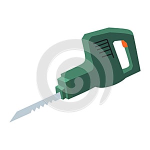 Reciprocating saw steel blade strength vector illustration design illustration