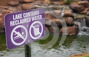 Reclaimed Water Sign