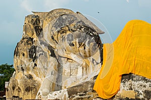 Reclining buddha Ayutthaya, Thailand