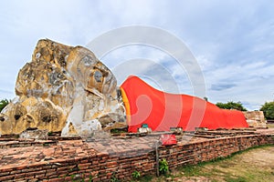 Reclining Buddha in the buddhism temple