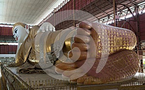 Reclining Buddha at Chauk Htat Gyi Pagoda in Yangon