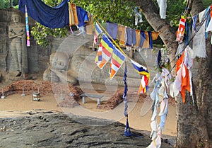 A reclining Buddha