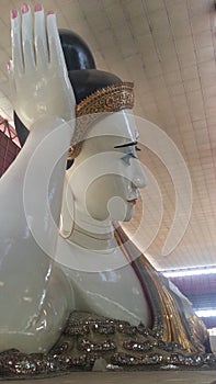 Reclining Buddha image or Chauk Htat Gyi Pagoda