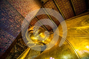Reclining Buddha Sleep Buddha Wat Pho Temple in Bangkok Thailand
