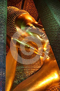 Reclining Buddha (Sleep Buddha) Wat Pho Temple in Bangkok Thailand