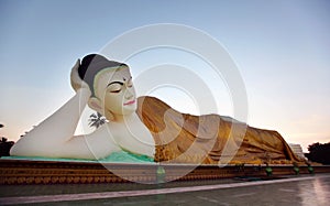 Reclining Buddha statue in Burma