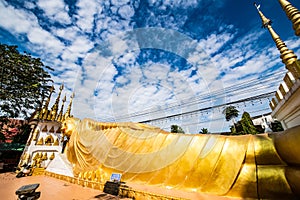 The reclining Buddha statue in Pong Sunan temple