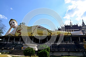 Reclining Buddha statue of Wat Phra That Suthon Mongkhon Khiri
