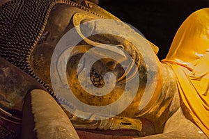 Reclining Buddha statues in Khao Luang Cave - Phetchaburi, Thailand
