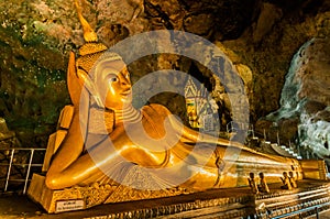 Reclining Buddha suwankuha temple Phuket thailand photo