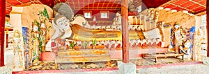 Reclining Buddha at Takhaung Mwetaw Paya in Sankar.