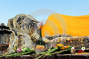 The Reclining Buddha at Wat Lokaya, Suthram