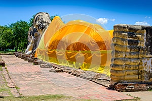 Reclining Buddha at Wat Lokayasutharam, Ayutthaya, Thailand