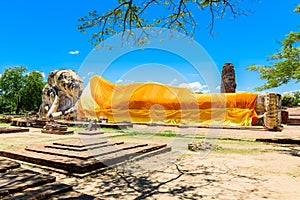 Reclining Buddha at Wat Lokayasutharam, Ayutthaya, Thailand