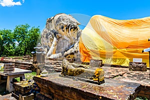 Reclining Buddha at Wat Lokayasutharam, Ayutthaya, Thailand