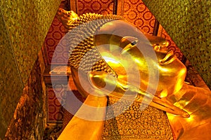 Reclining Buddha at Wat Pho, Bangkok, Thailand