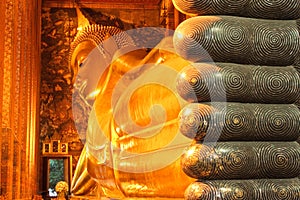 Reclining Buddha at Wat Pho, Bangkok, Thailand