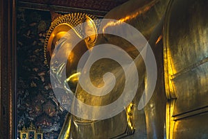 Reclining Buddha at wat pho, bangkok, thailand