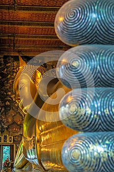 Reclining buddha, Wat Pho, Bangkok, Thailand
