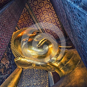 Reclining buddha in Wat Pho temple, Bangkok