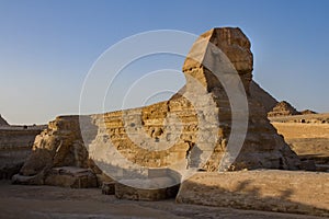 Reclining Great Sphinx at the Great Pyramids of Giza Complex, Giza, Egypt