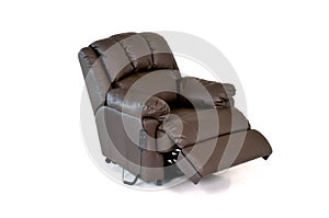 Reclining leather chair photo