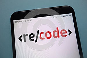 Recode logo displayed on smartphone