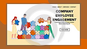recognition company employee engagement vector