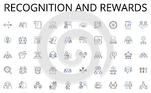 Recognition and rewards line icons collection. Comfy, Cozy, Relaxing, Cushy, Soft, Padded, Plush vector and linear