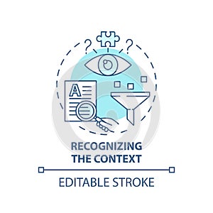 Recognizing context concept icon