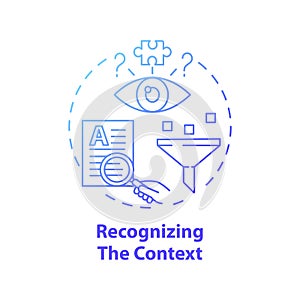 Recognizing context concept icon