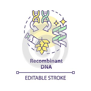 Recombinant DNA multi color concept icon