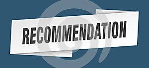 recommendation banner template. recommendation ribbon label.