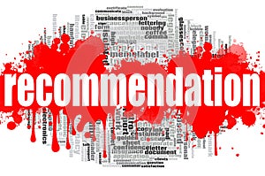 Recommendation word cloud