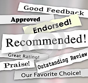 Recommended Approved Review Rating Torn Headlines Words