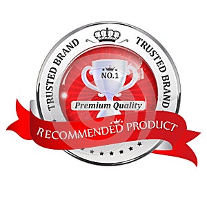 Recommended product, Premium Quality - luxurious icon