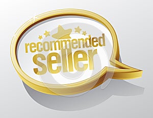 Recommended seller speech bubble.