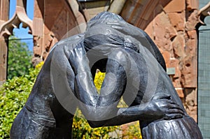 Reconciliation statue at Coventry Cathedral. photo