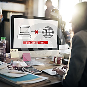 Reconnecting Access Disconnected Internet Concept