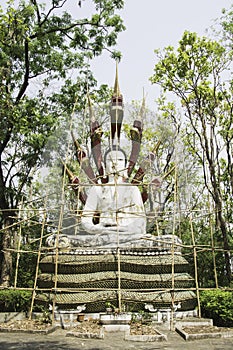 Reconstruct buddha statue,in the temple, Thailand